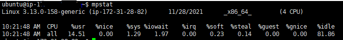 mpstat命令显示内容