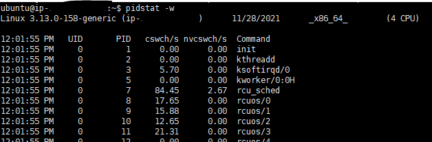 pidstat4命令显示内容