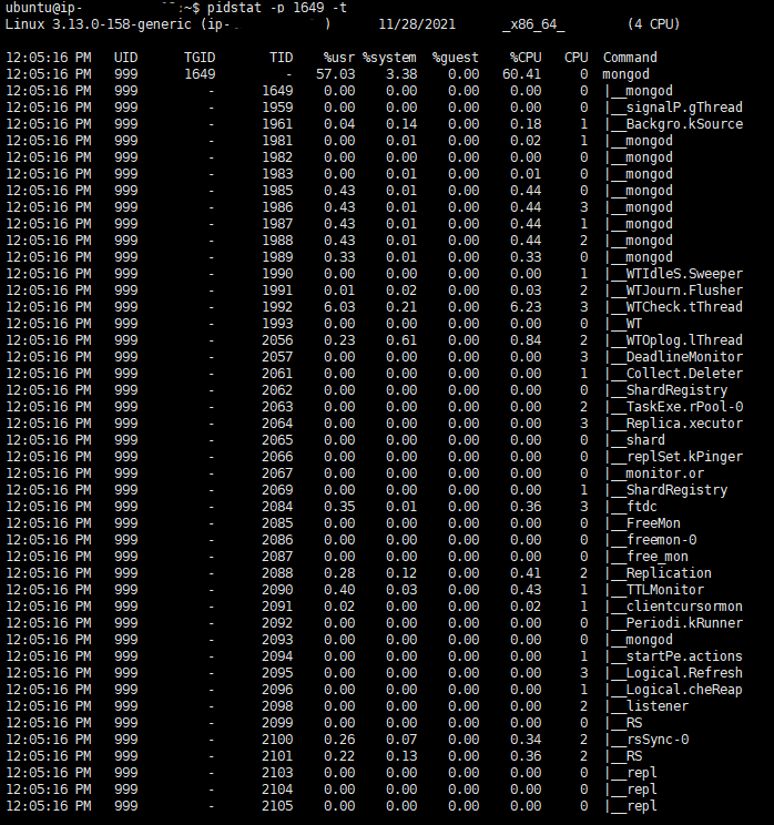 pidstat5命令显示内容